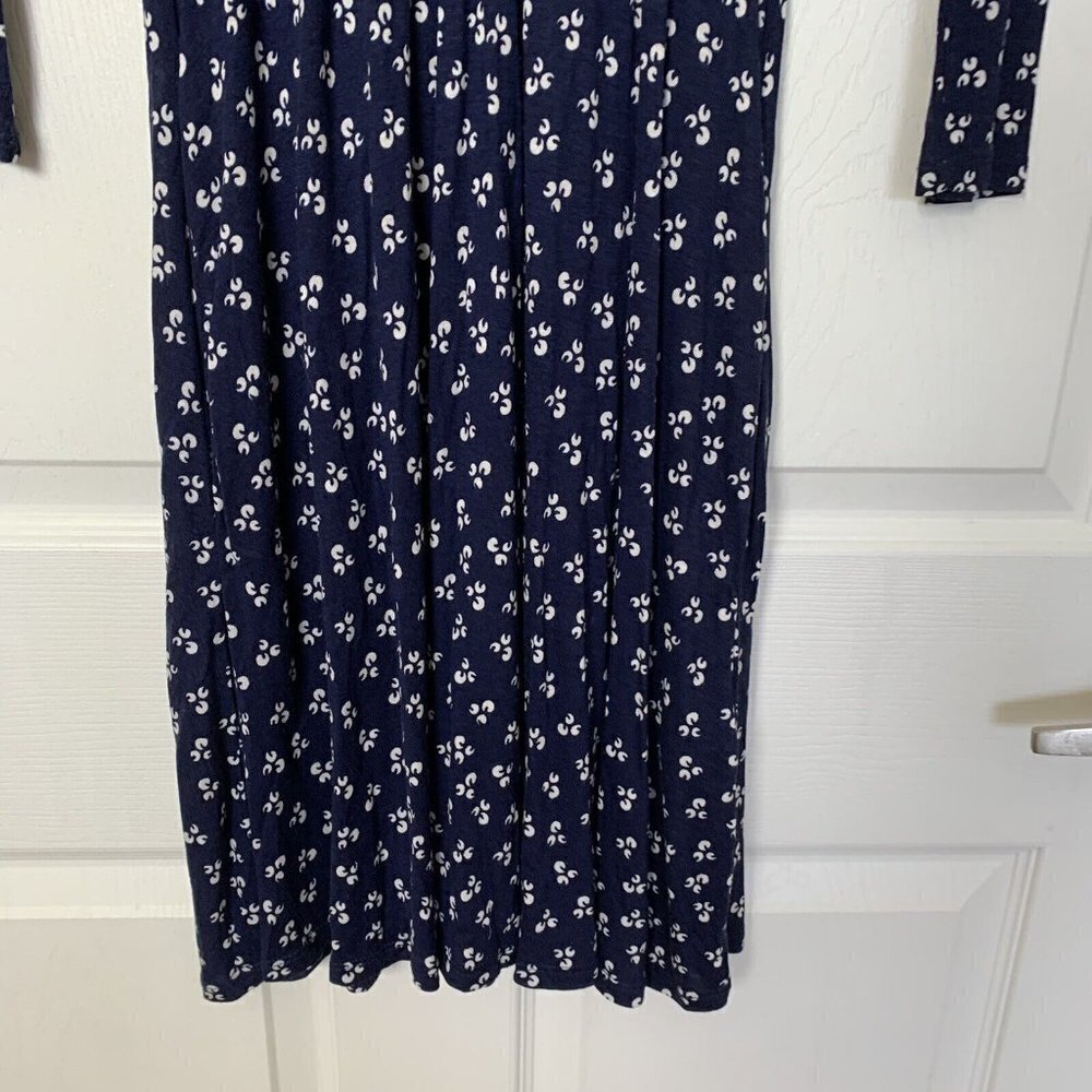 Urban Outfitters Women’s Small Plunge Navy Blue White V-neck Dress Pockets - Picture 4 of 15